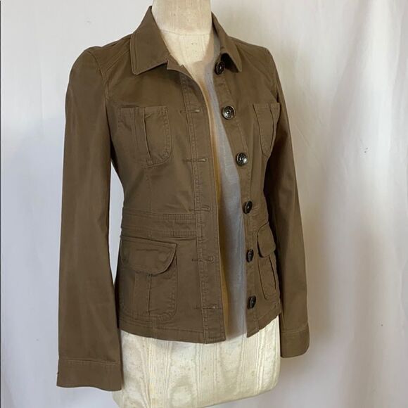 Guess Brown Denim Jean Utility Jacket with Pockets Size S - Picture 4 of 13
